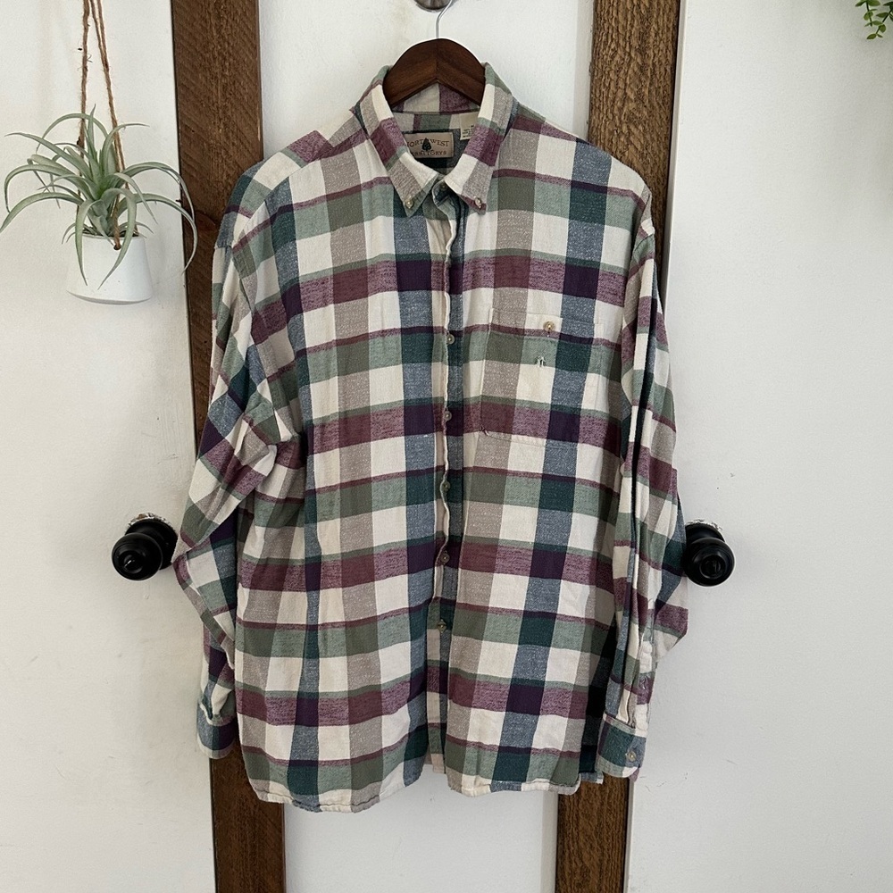VTG 90s Northwest Territory Men’s XL Flannel Plaid Button Down Shirt